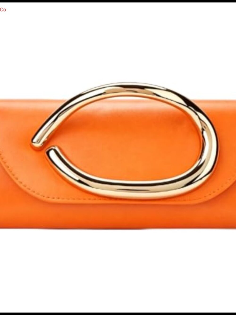 PU Leather Evening Clutch with Chain & Metal Handle